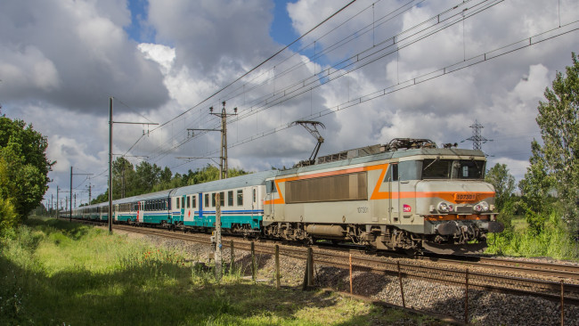 Обои картинки фото техника, электрички, железная, дорога, локомотив, состав