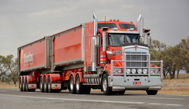 Обои картинки фото kenworth tipper, автомобили, kawei, тяжелый, грузовик, седельный, тягач