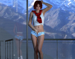 Картинка 3д+графика люди+ people фон взгляд девушка