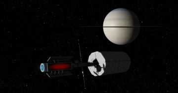 Картинка космос арт звезды планета вселенная полет космический корабль