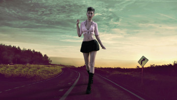 Картинка 3д+графика люди+ people взгляд девушка фон