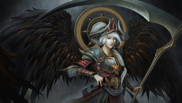 Картинка фэнтези демоны крылья арт ding wentao