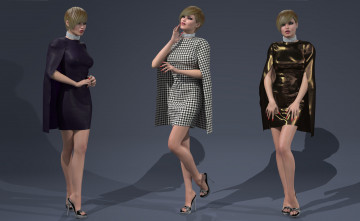 Картинка 3д+графика люди+ people взгляд девушки