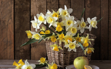 Картинка цветы нарциссы bouquet still life flowers натюрморт букет