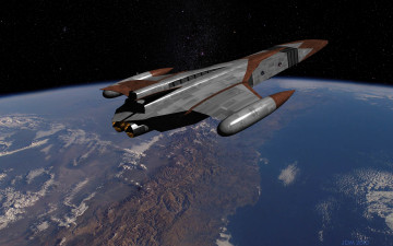 Картинка космос арт полет космический корабль планета вселенная