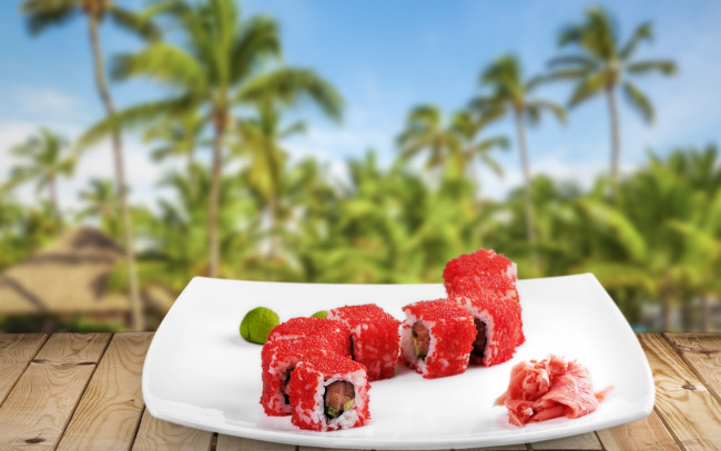 Обои картинки фото еда, рыба,  морепродукты,  суши,  роллы, роллы, суши, japanese, seafood, sushi