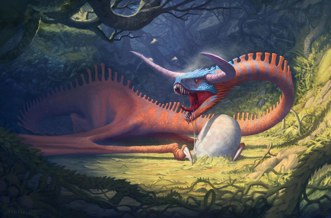 Обои картинки фото фэнтези, драконы, яйцо, дракон