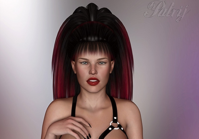 Обои картинки фото 3д графика, портрет , portraits, девушка, взгляд, фон