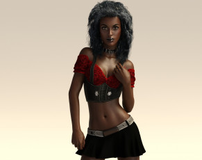 Картинка 3д+графика люди+ people взгляд фон девушка