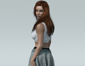 Картинка 3д+графика люди+ people взгляд девушка фон