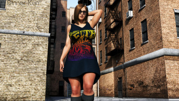 Картинка 3д+графика люди+ people фон взгляд девушка