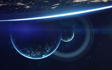 Картинка космос арт планеты вселенная звезды галактика