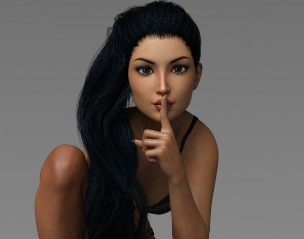 Обои картинки фото 3д графика, люди , people, фон, взгляд, девушка