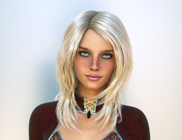 Обои картинки фото 3д графика, портрет , portraits, фон, взгляд, девушка