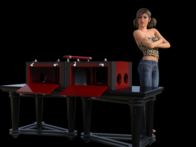 Обои картинки фото 3д графика, люди , people, девушка, взгляд, фон