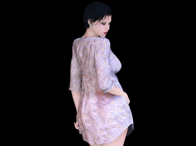 Обои картинки фото 3д графика, люди , people, фон, взгляд, девушка