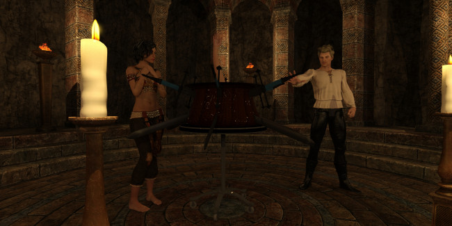 Обои картинки фото 3д графика, люди , people, взгляд, фон, девушка