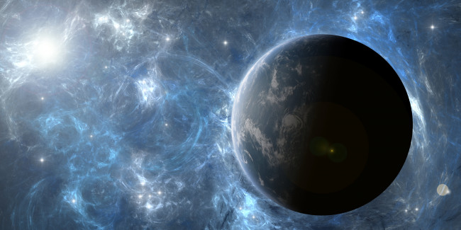 Обои картинки фото космос, арт, звезды, вселенная, планета, галактика