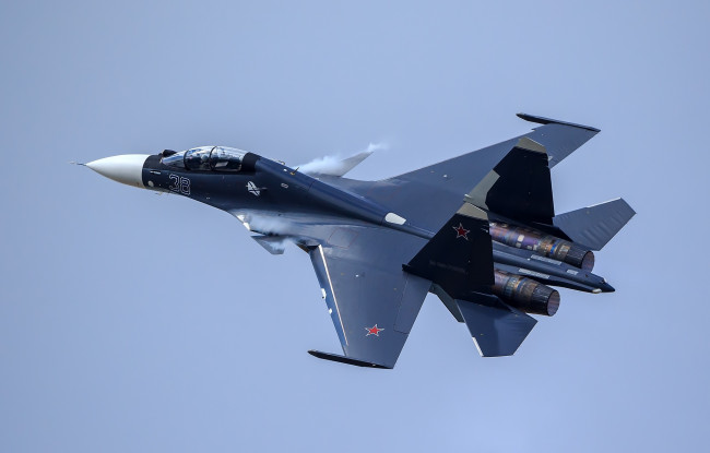 Обои картинки фото su-30sm, авиация, боевые самолёты, истребитель