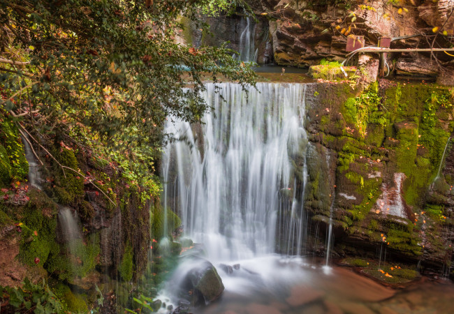 Обои картинки фото природа, водопады, водопад, река, лес