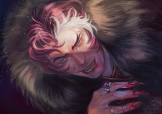 Картинка аниме животные +существа взгляд