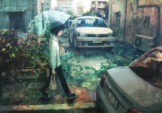 Картинка аниме оружие +техника +технологии мальчик машины