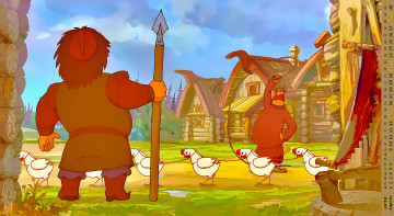 Картинка календари кино +мультфильмы плен изба курица человек