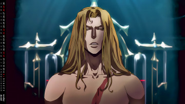 Картинка календари аниме вампир лицо взгляд мужчина