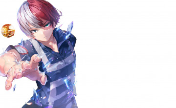 Картинка аниме boku+no+hero+academia тодороки шото