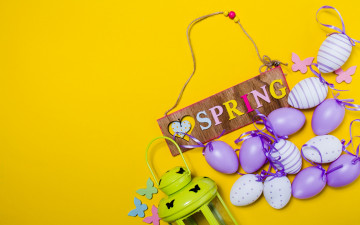 обоя праздничные, пасха, happy, spring, eggs, purple, яйца, крашеные, весна, decoration, easter