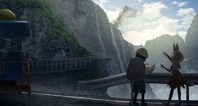 Обои картинки фото аниме, kemono friends, девочки