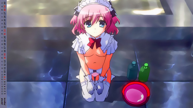 Обои картинки фото календари, аниме, девушка, взгляд