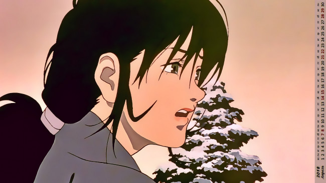 Обои картинки фото календари, аниме, профиль, лицо, взгляд, девушка