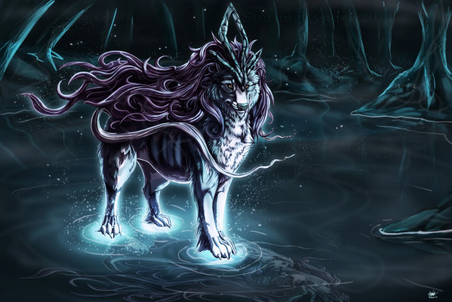 Обои картинки фото аниме, pokemon, лес, монстр, suicune