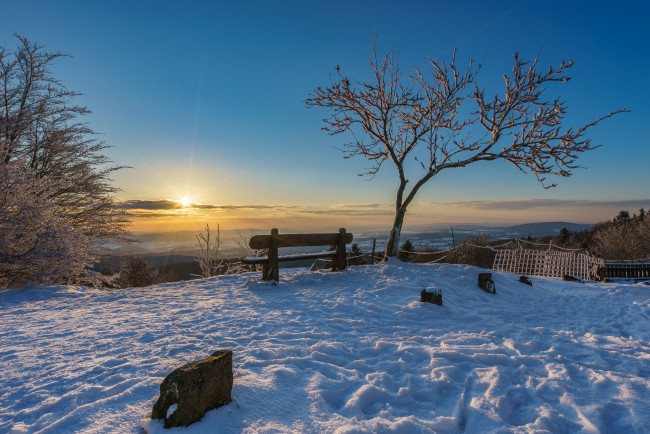 Обои картинки фото природа, зима, простор