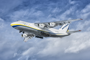 Картинка ан-124-100м авиация грузовые+самолёты тяжелый дальний транспортный украина окб антонов