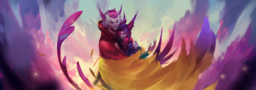 Картинка видео+игры league+of+legends rakan xayah пара крылья