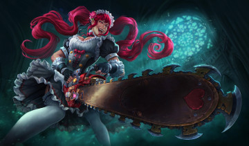 Картинка фэнтези девушки девушка фон платье косы пила