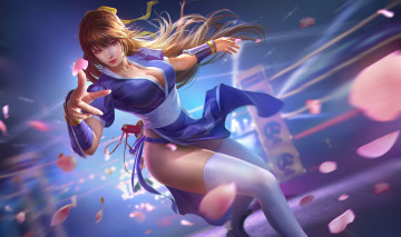 обоя dead or alive, видео игры, dead or alive online, девушка, фон, взгляд, кимоно