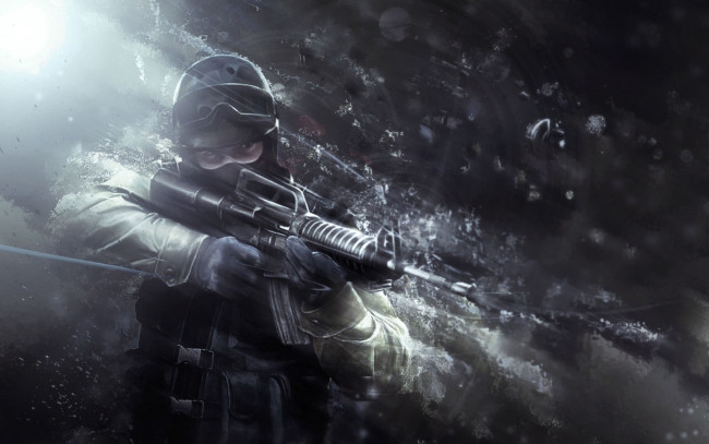 Обои картинки фото видео игры, counter strike, оружие, броня