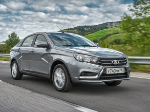 Картинка лада+веста автомобили ваз лада веста автомобиль дорога