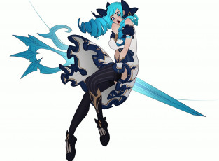 обоя видео игры, league of legends, gwen, ножницы