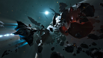 Картинка видео+игры chorus +rise+as+one космос корабль астероиды