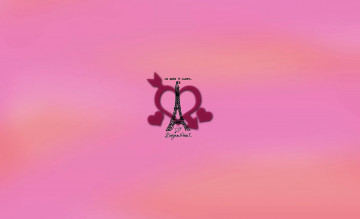 Картинка рисованное минимализм эйфелева башня сердечки