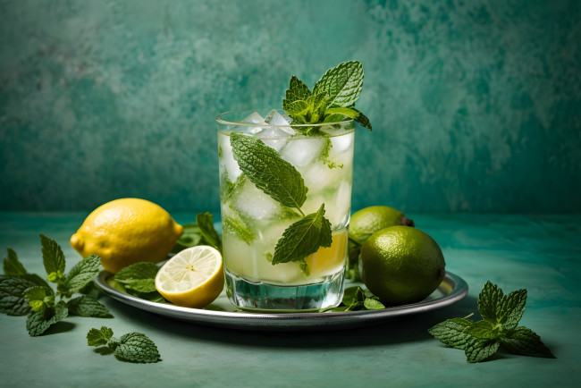 Обои картинки фото 3д, 3д графика, еда-, food, мохито