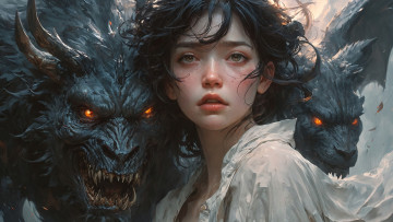 Картинка фэнтези красавицы+и+чудовища нейросети графика нейроарт ai art нейронные сети рисунки нейро искусство нейрографика graphics neuroart neural networks drawings neuro neurography