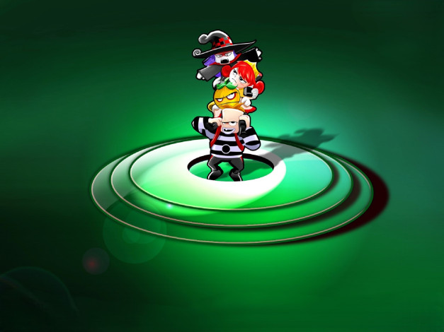 Обои картинки фото видео игры, kart n` crazy, персонажи, круги