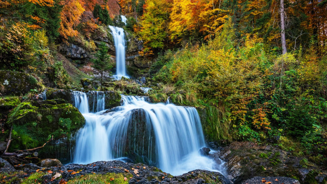 Обои картинки фото giessbach waterfall, switzerland, природа, водопады, giessbach, waterfall