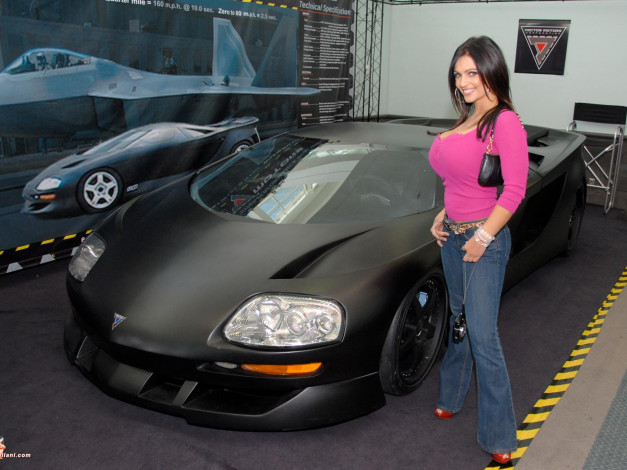 Обои картинки фото denise, milani, автомобили, авто, девушками