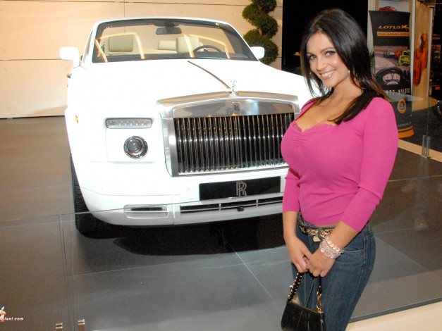 Обои картинки фото denise, milani, автомобили, авто, девушками